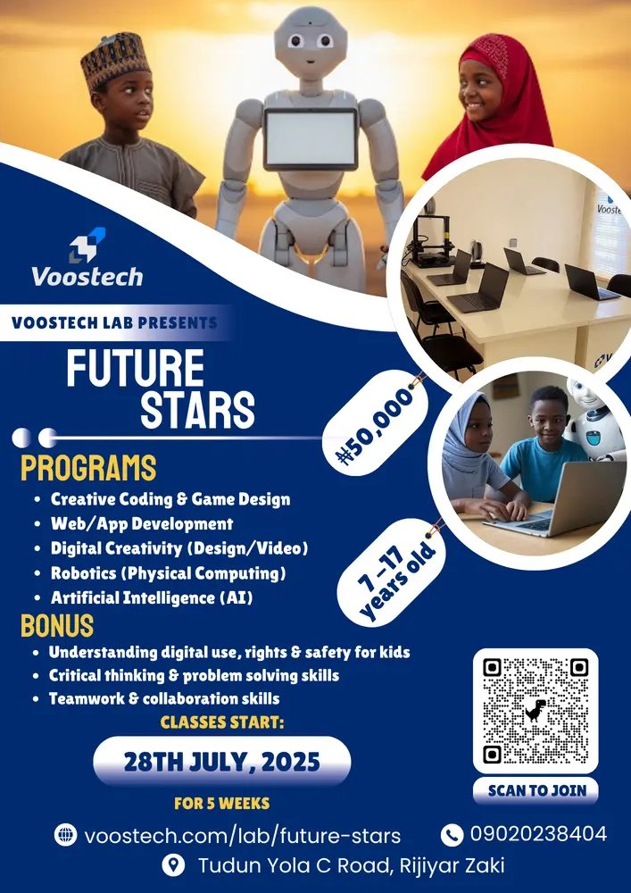 Voostech Future Stars programme flyer